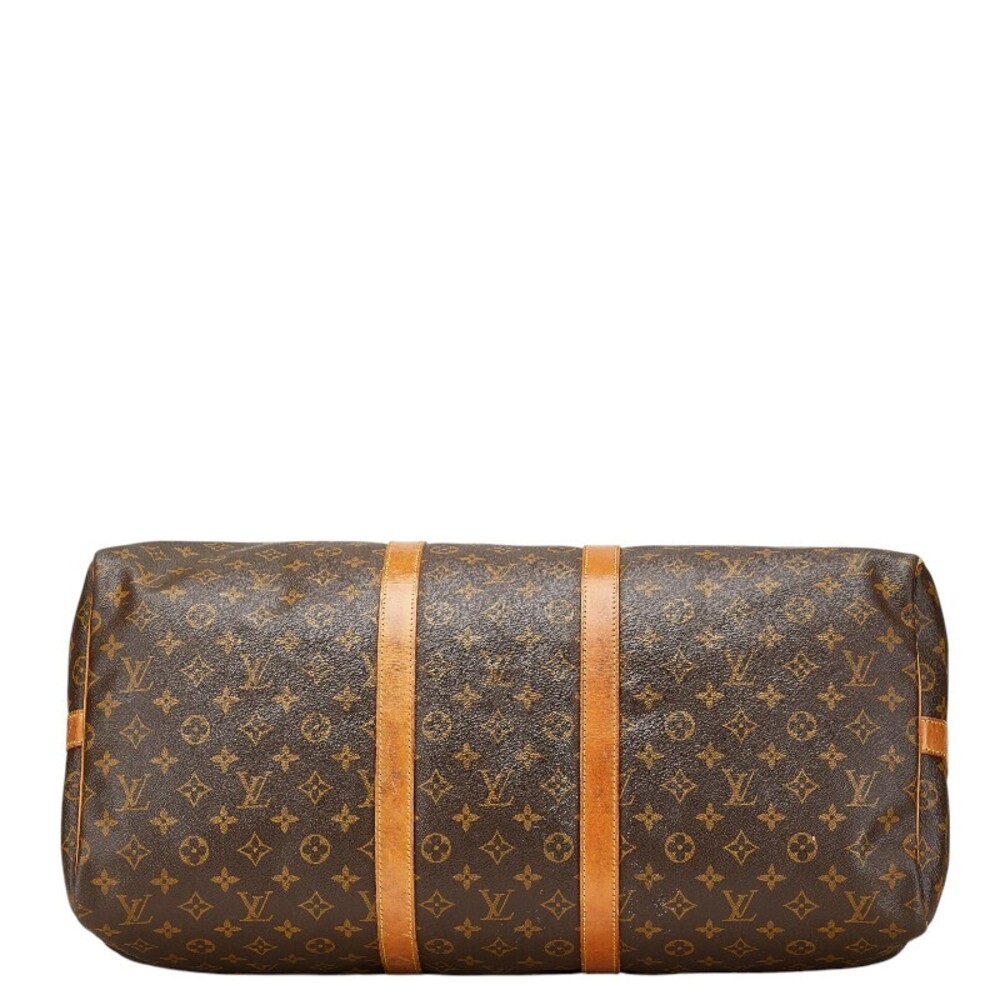 Louis Vuitton Bag Monogram Brown Boston Keepall Leather Bandouliere - Picture 3 of 9